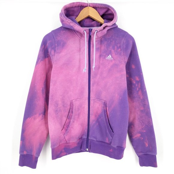 Adidas Custom Dye Fleece Hoodie Zip Sweatshirt M - Main Image